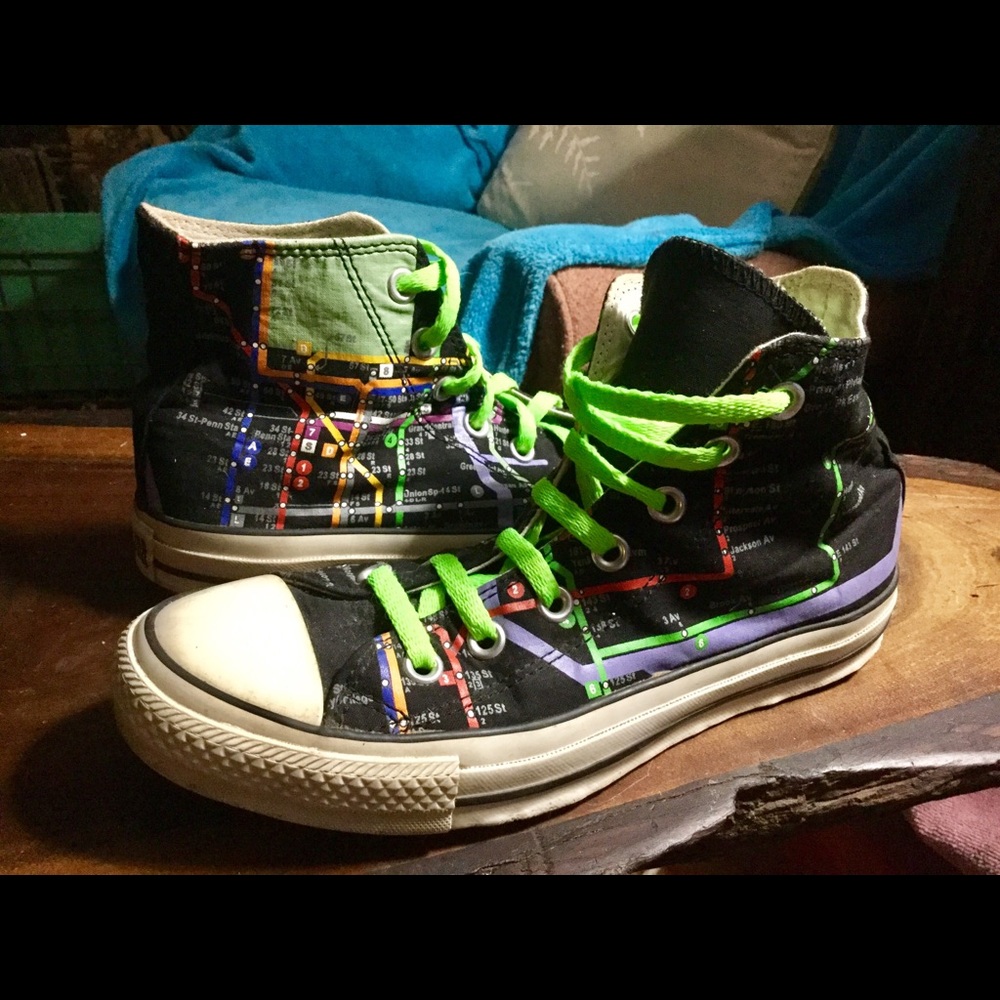 Converse NYC subway map Commenorative Hightops